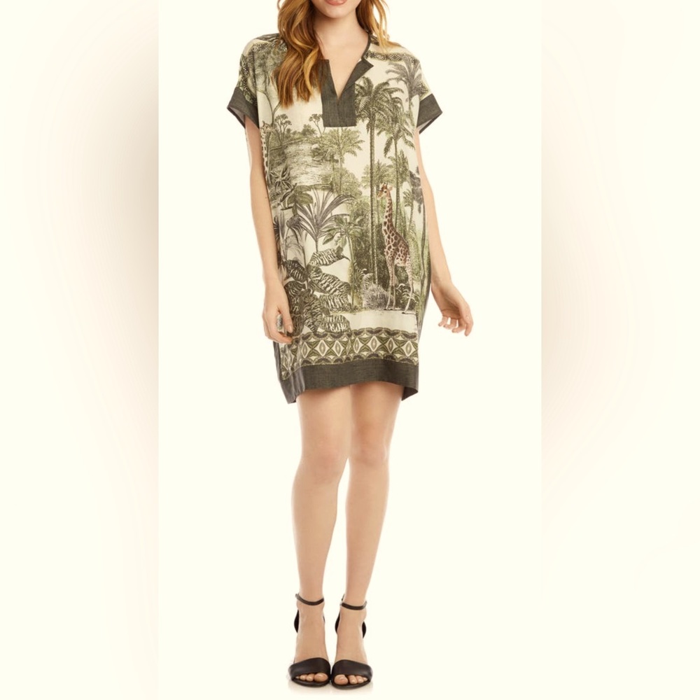 NWOT Karen Kane Safari Print Tunic Dress Size M